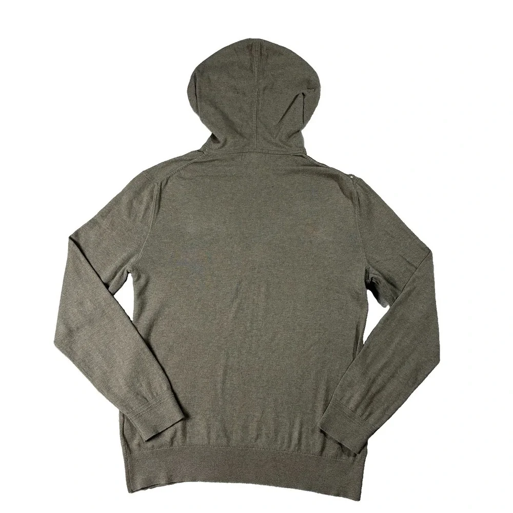 Banana Republic Cotton Cashmere Lightweight Hoodie Sweater Brown Men M Heritage